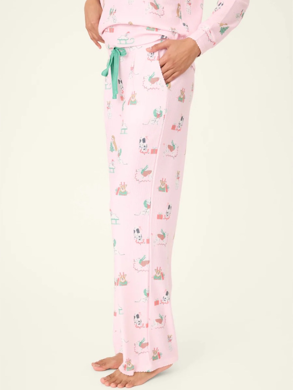 PJ Salvage Peace & Pawlidays Dog Print Pajama Set - Picture 3 of 11